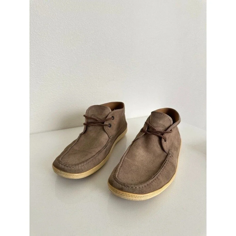Tod's Suede Chukka Boot Sneaker Desert Tan Lace Up Leather Italy Men's Size 10.5